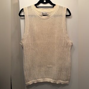 Men's Cream knit Vest (summer)